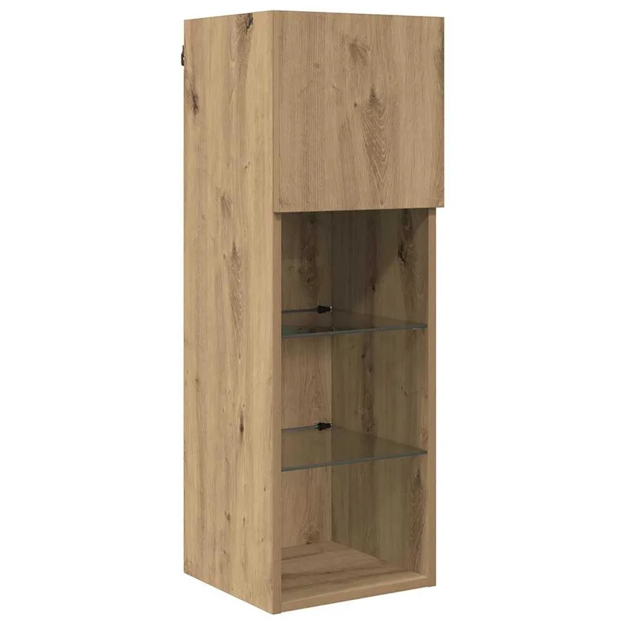 Meubles TV muraux 5 pcs Chêne noir Bois d'ingénierie - 6