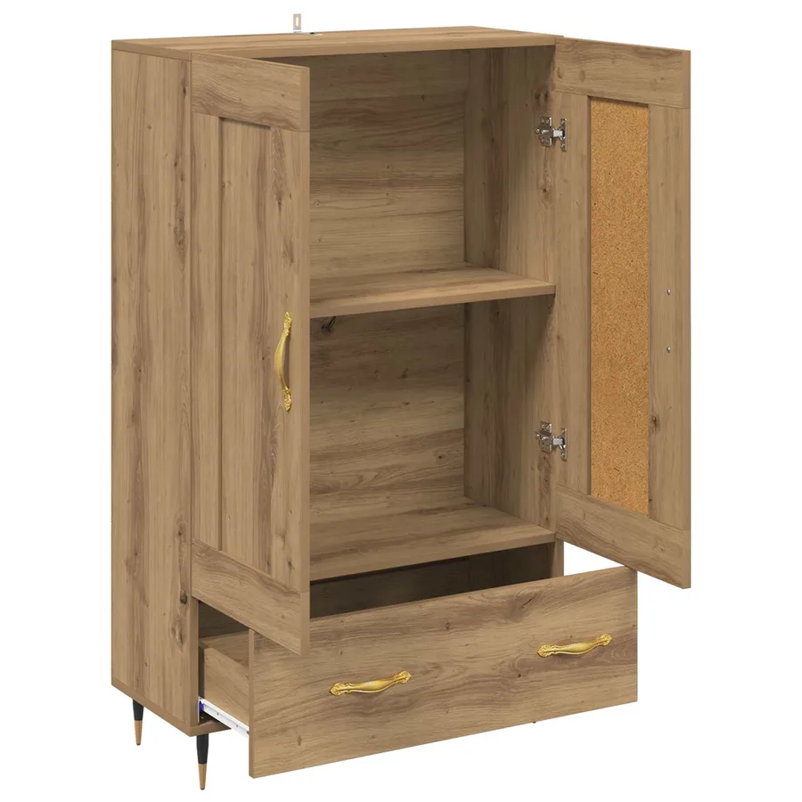 Haut Armoire Chêne artisanal 69,5 x 31 x 115 cm - 5
