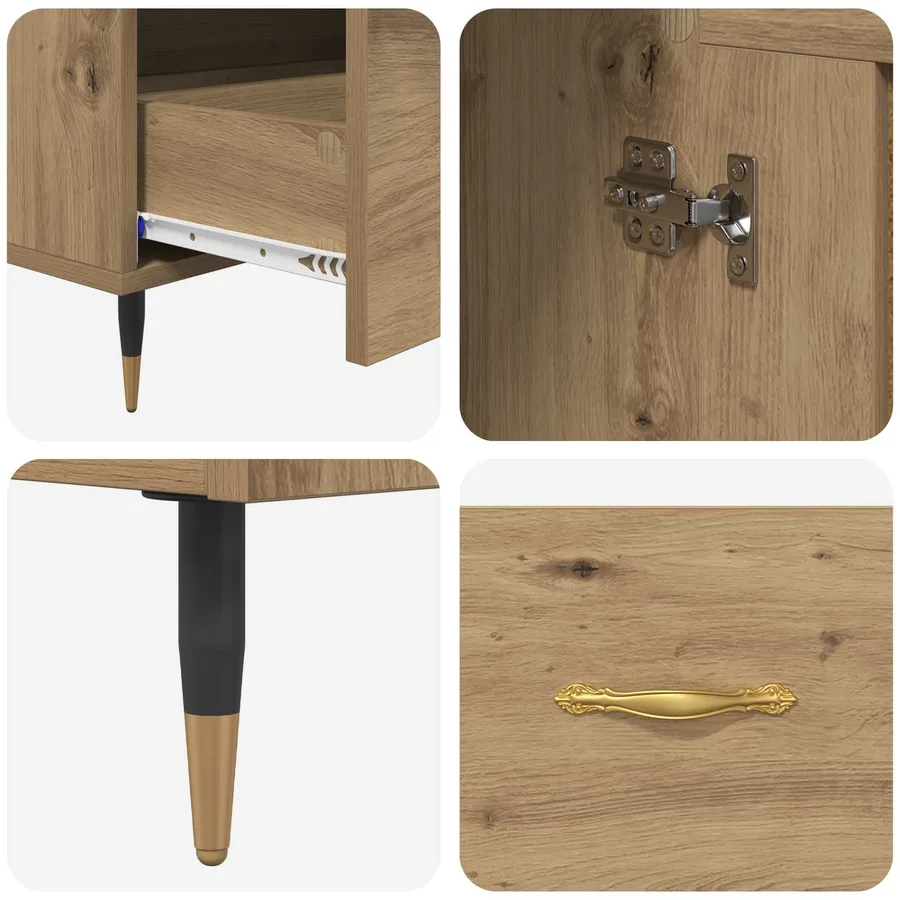 Haut Armoire Chêne artisanal 69,5 x 31 x 115 cm - 9