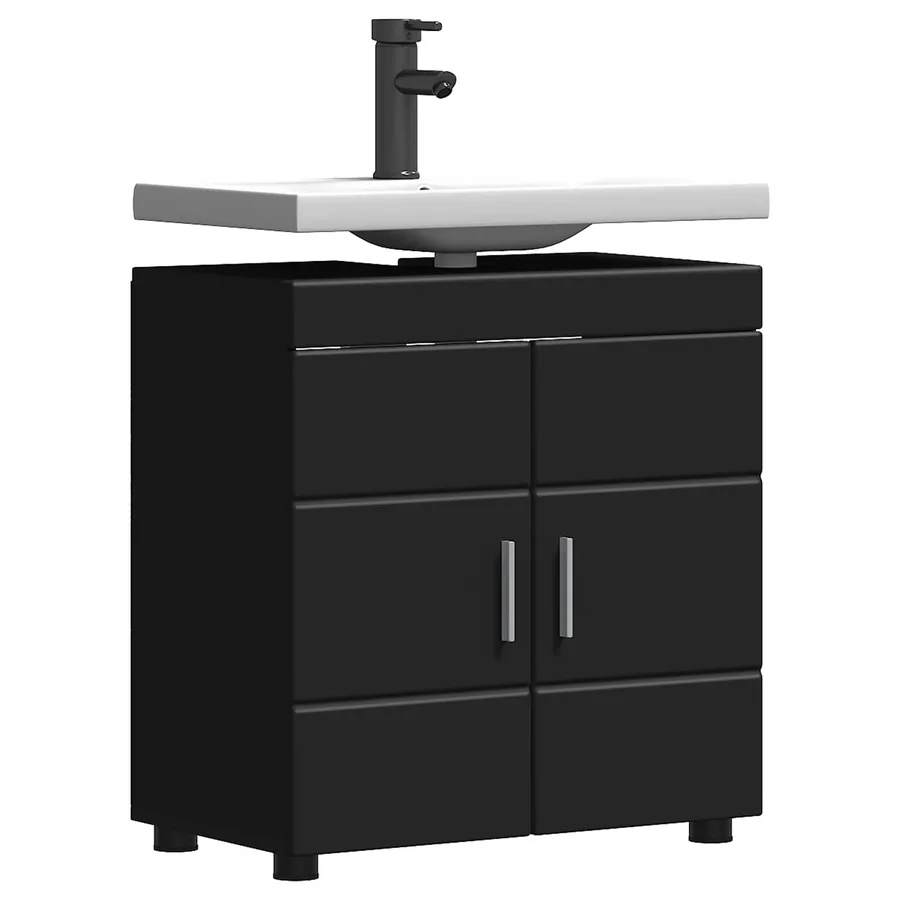 Ensemble d'armoire de salle de bain TULUM Noir 60 x 34 x 63 cm - 3