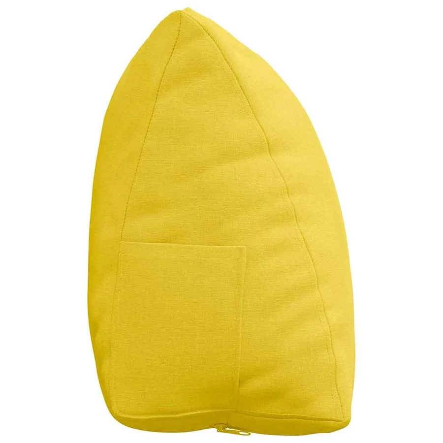 Coussin de Dos Jaune clair 45 x 20 x 35 cm tissu - 7