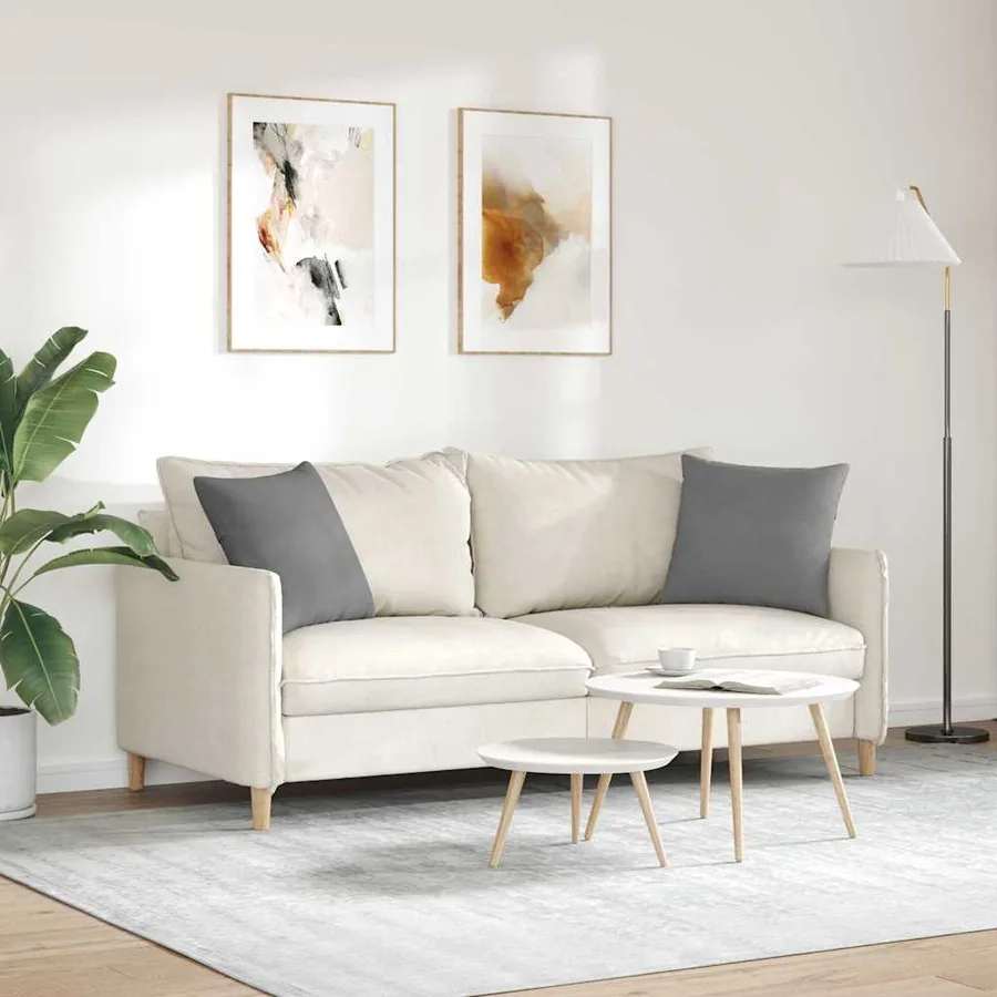 Coussins de canapé 2 pcs Gris foncé 45 x 45 cm tissu - 4