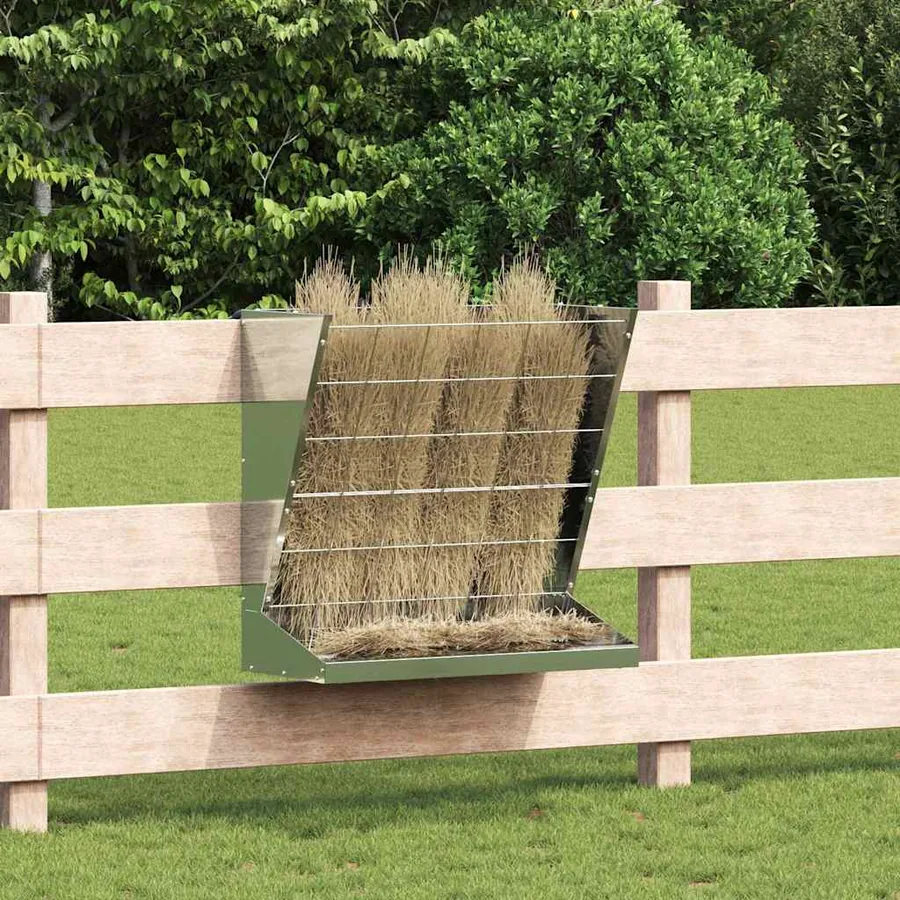 Distributeur de Foin Argent 71 x 33 x 70 cm Acier galvanisé