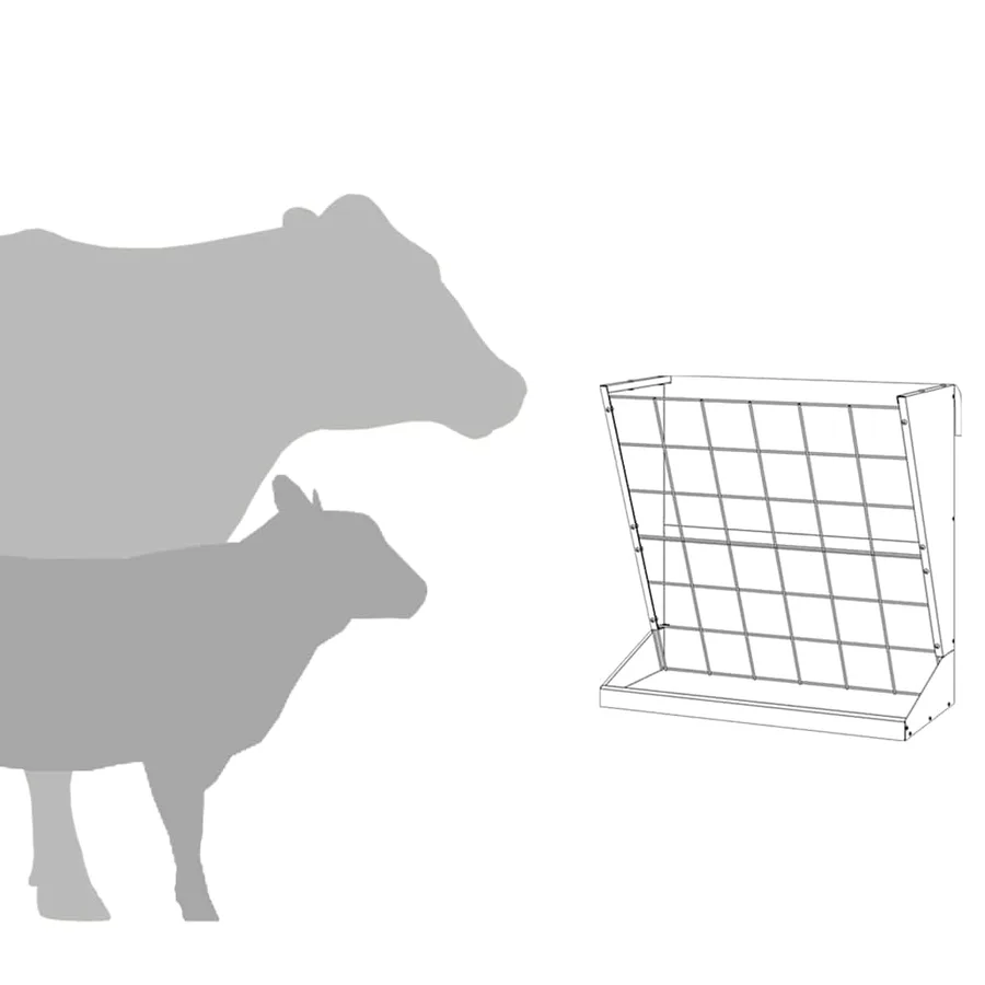 Distributeur de Foin Argent 71 x 33 x 70 cm Acier galvanisé - 11
