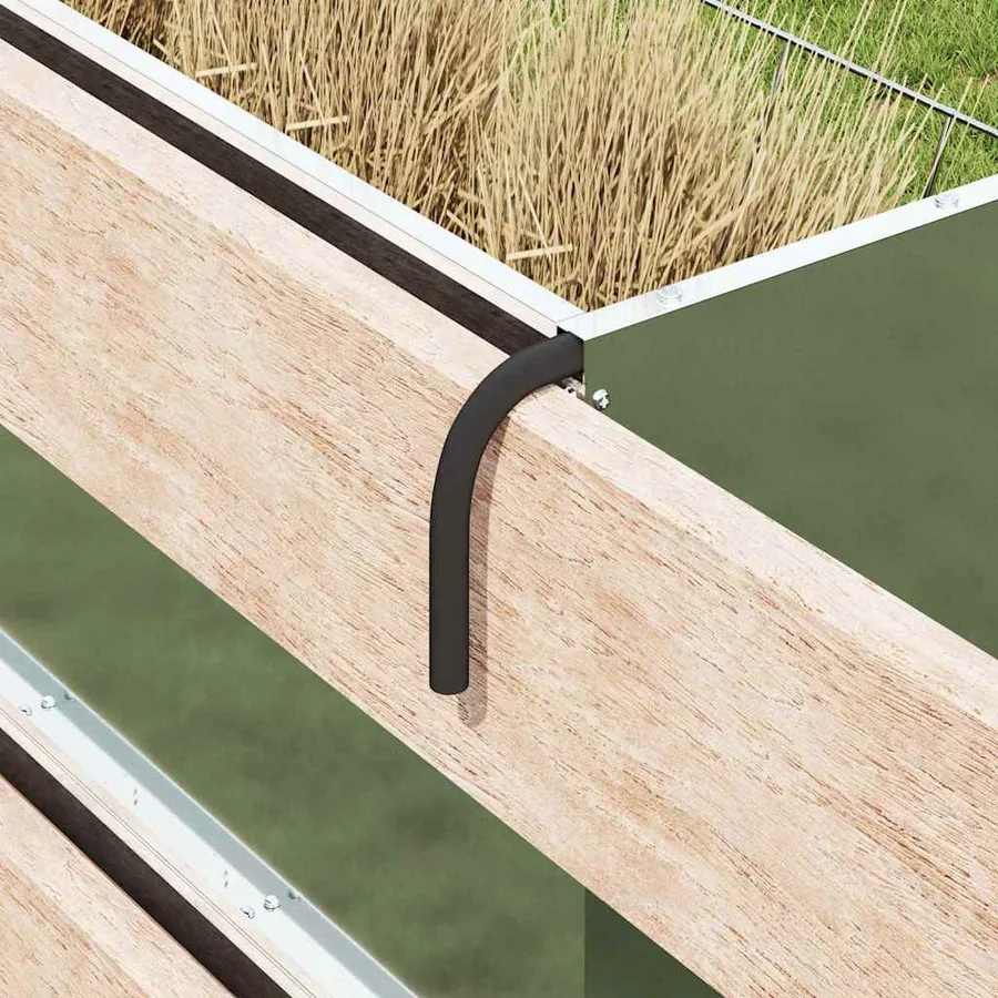 Distributeur de Foin Argent 71 x 33 x 70 cm Acier galvanisé - 4