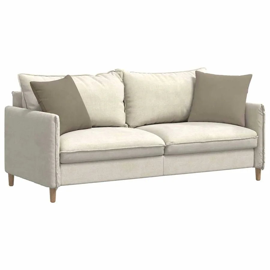 Coussins de canapé 2 pcs Taupe 45 x 45 cm tissu - 3