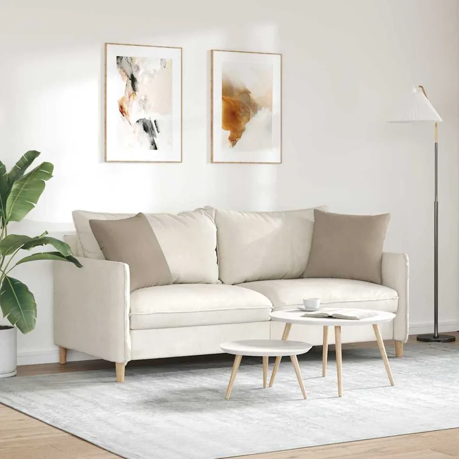 Coussins de canapé 2 pcs Taupe 45 x 45 cm tissu - 4