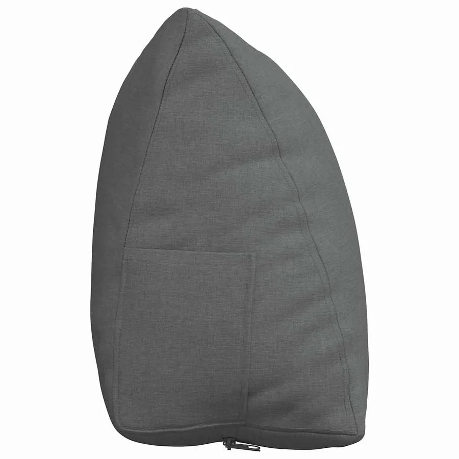 Coussin de Dos Gris foncé 60 x 20 x 50 cm tissu - 7
