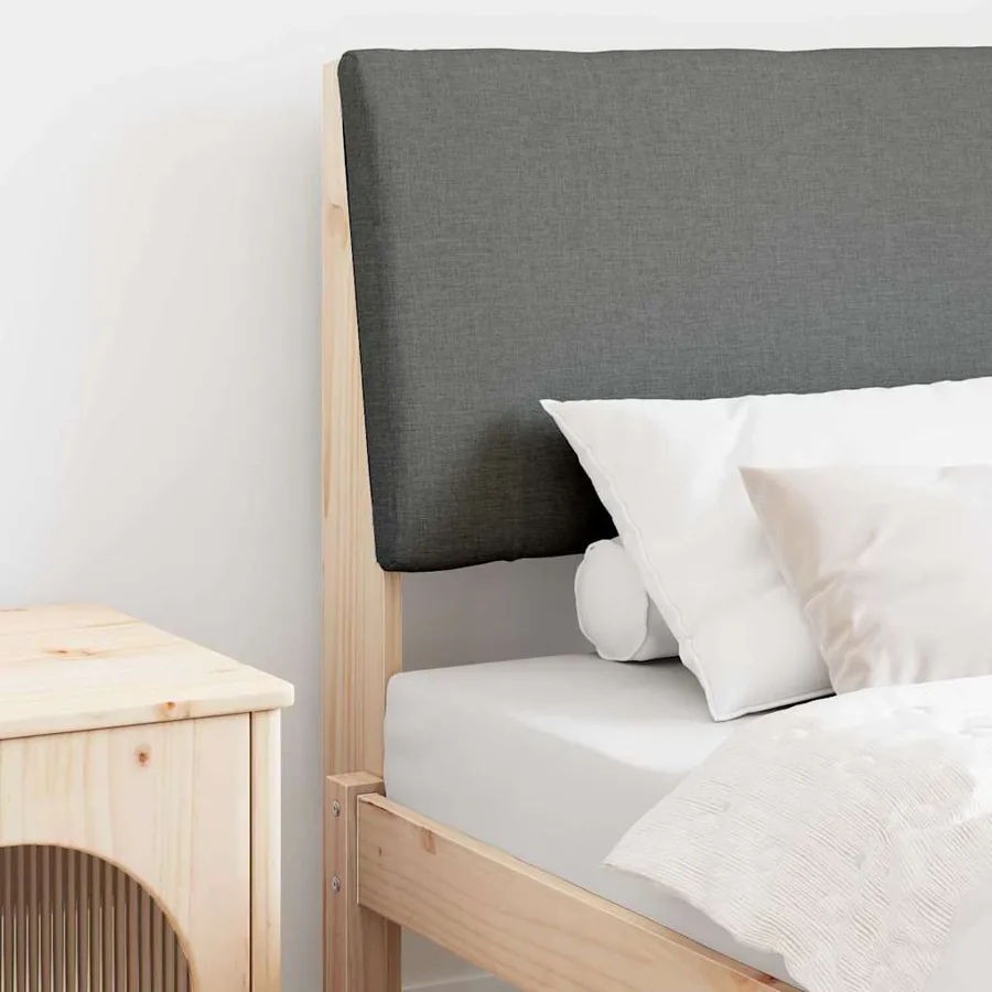 Tête de lit capitonnée Gris foncé 80 cm Pin massif