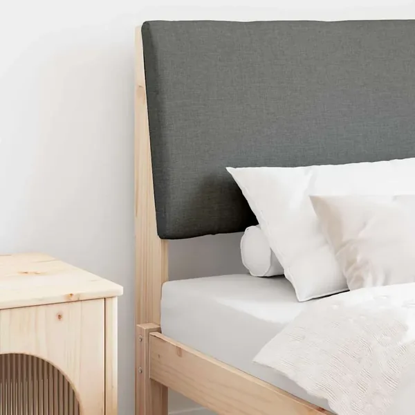 Tête de lit capitonnée Gris foncé 80 cm Pin massif