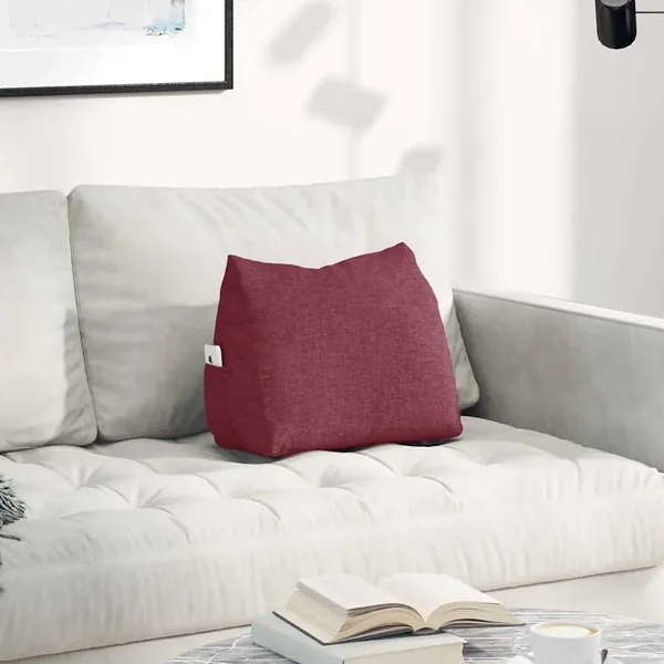Coussin de Dos Bordeaux 45 x 20 x 35 cm tissu