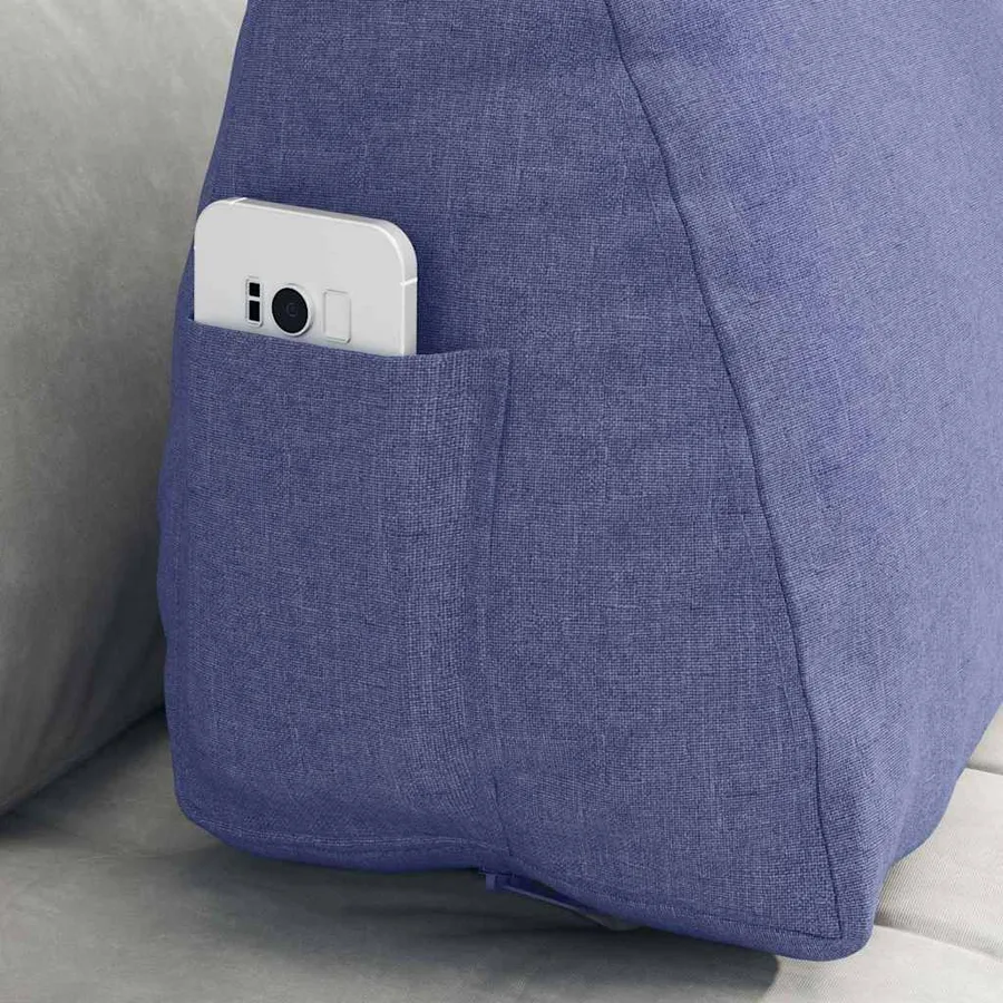 Coussin de Dos Bleu denim 60 x 20 x 50 cm tissu - 5