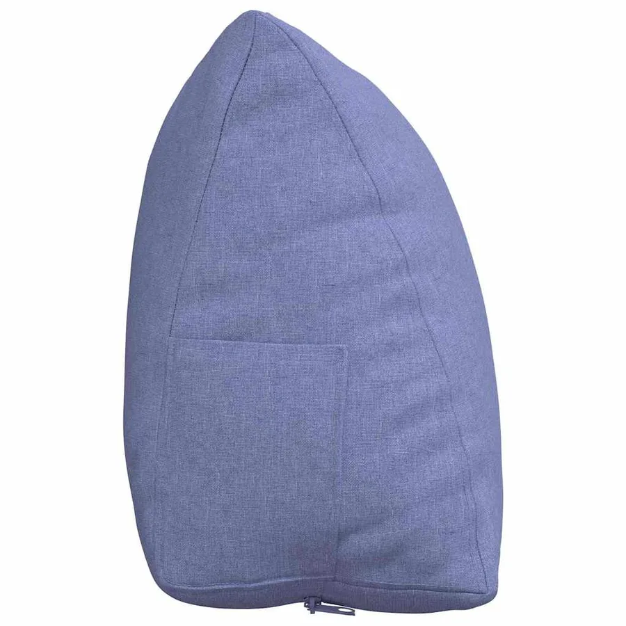 Coussin de Dos Bleu denim 60 x 20 x 50 cm tissu - 7