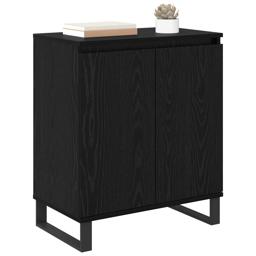 Buffet Chêne noir 60 x 35 x 70 cm Bois d'ingénierie - 3