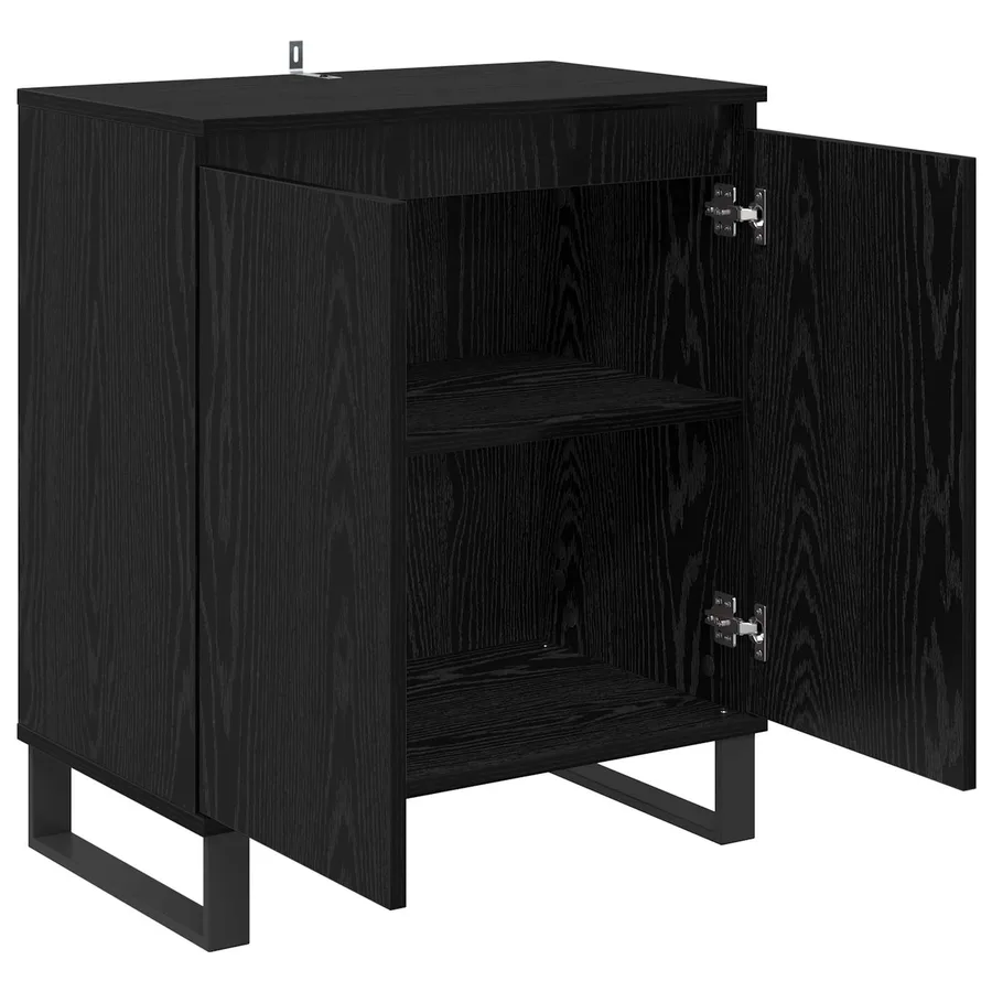 Buffet Chêne noir 60 x 35 x 70 cm Bois d'ingénierie - 5