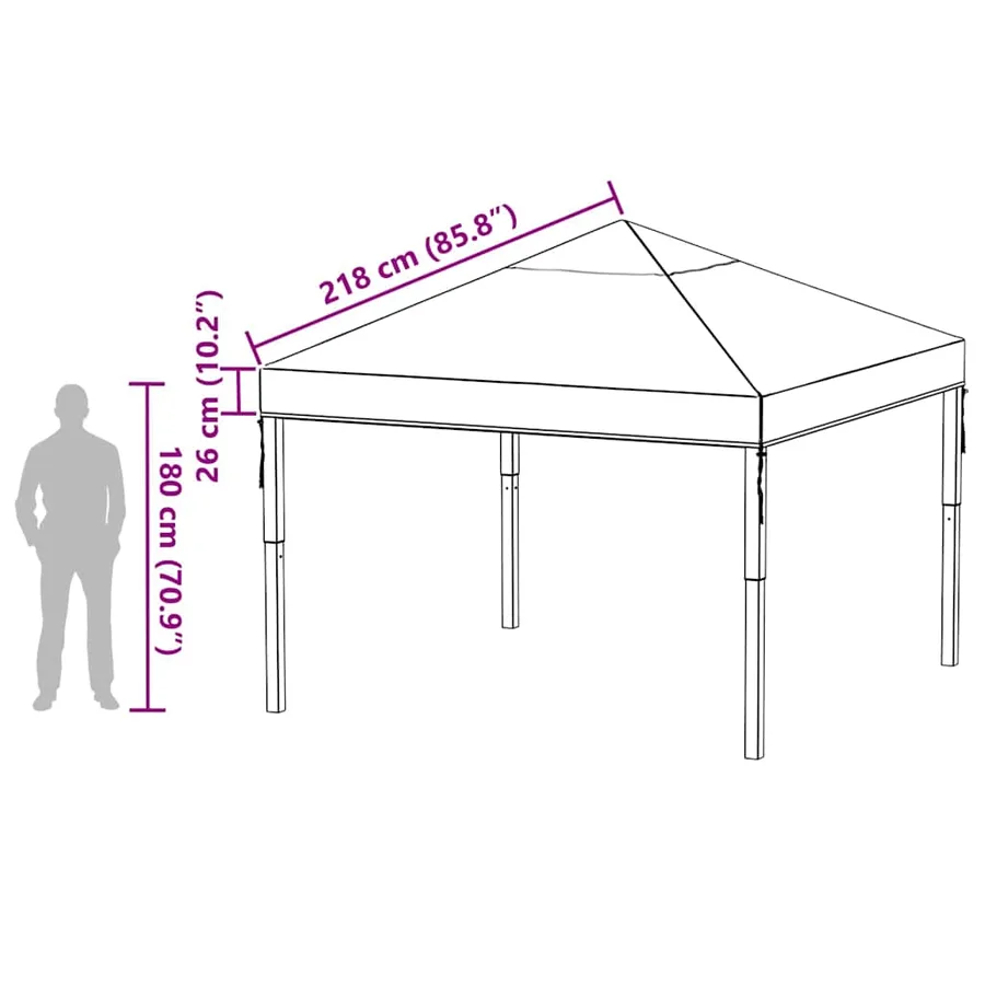 Remplacement de housse de gazebo Transparent 300 x 300 x 26 cm - 8