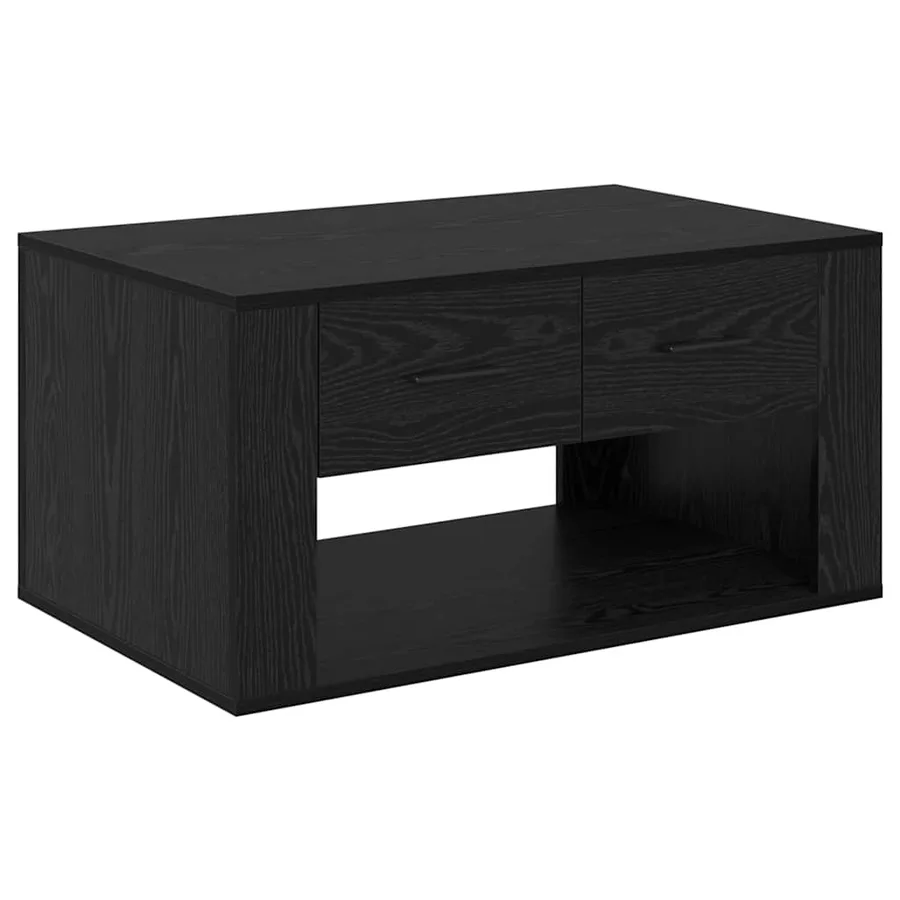 Table basse Chêne noir 80 x 50 x 40 cm Bois d'ingénierie - 2