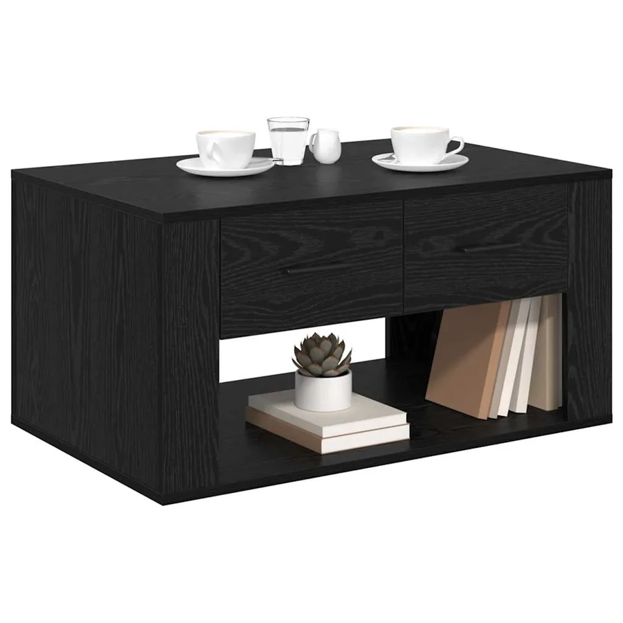 Table basse Chêne noir 80 x 50 x 40 cm Bois d'ingénierie - 3