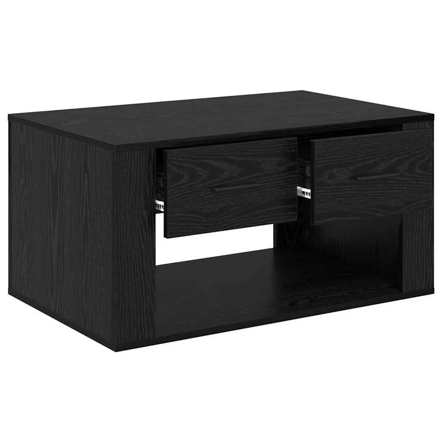 Table basse Chêne noir 80 x 50 x 40 cm Bois d'ingénierie - 5