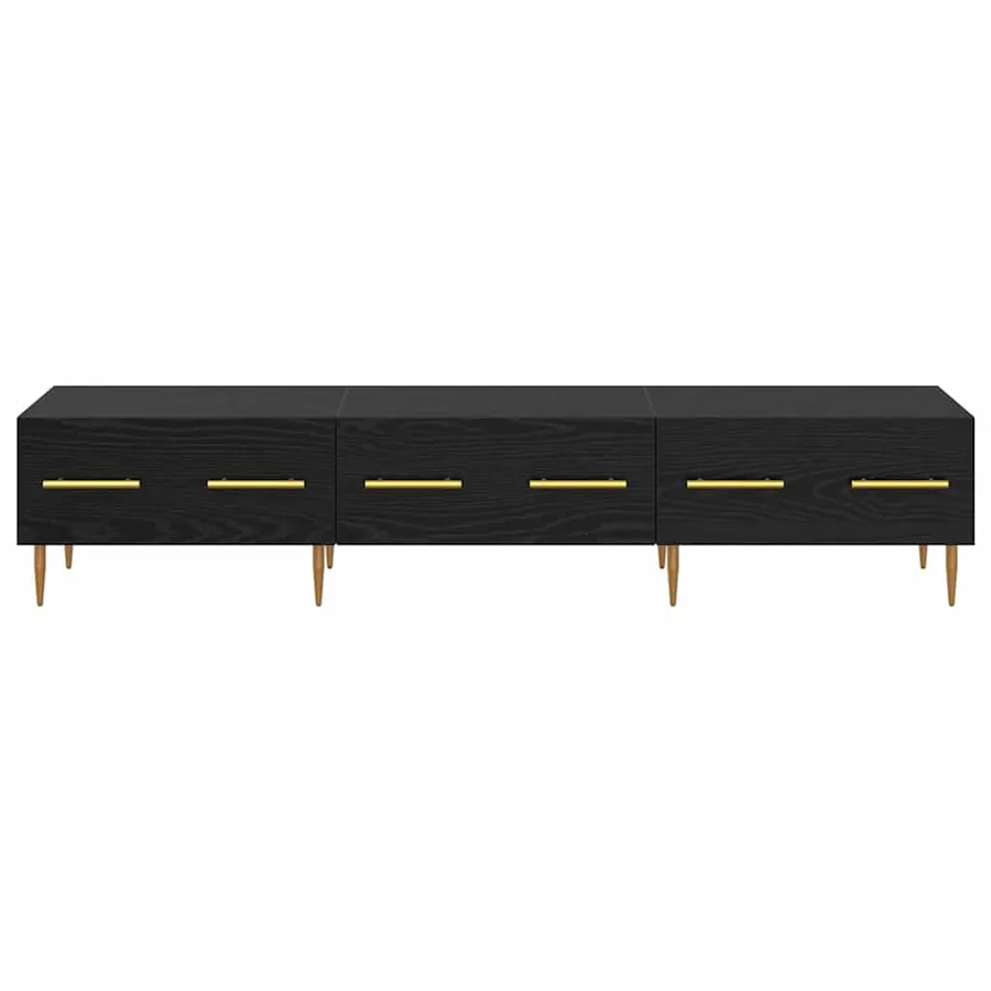 Meuble TV Chêne noir 150 x 36 x 30 cm Bois d'ingénierie - 6