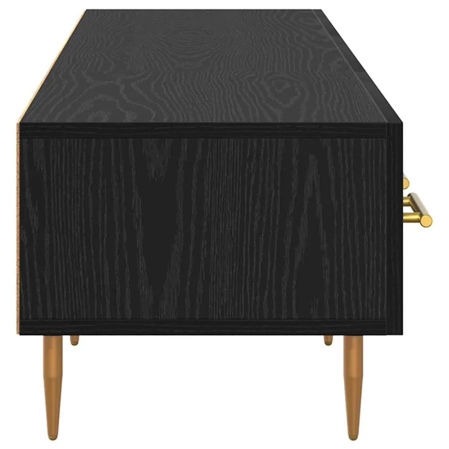 Meuble TV Chêne noir 150 x 36 x 30 cm Bois d'ingénierie - 7