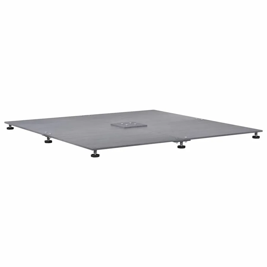 Pied de parasol Aspect bois gris foncé 100 x 100 x 4 cm Acier - 7