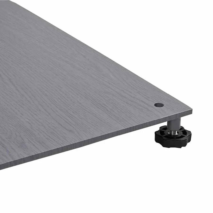 Pied de parasol Aspect bois gris foncé 100 x 100 x 4 cm Acier - 9