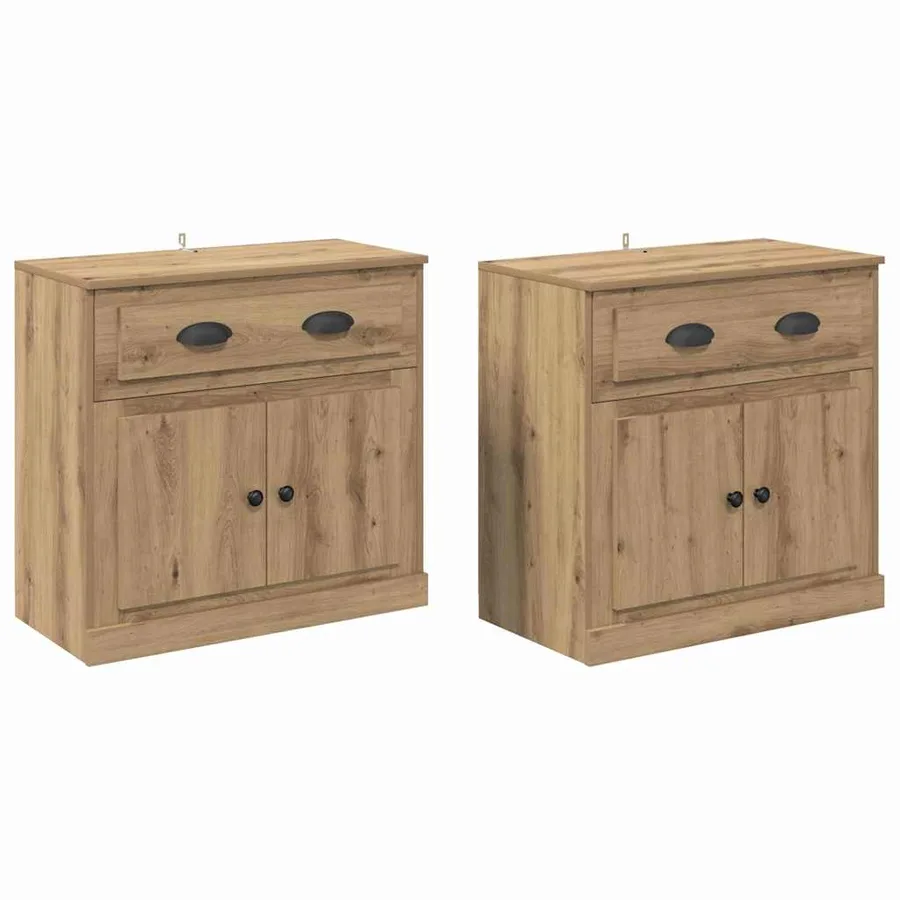 Buffets 2 pcs Chêne artisanal 70 x 35,5 x 67,5 cm - 2