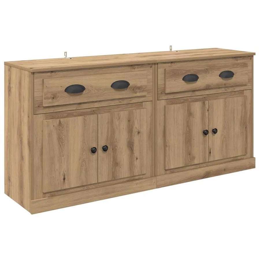 Buffets 2 pcs Chêne artisanal 70 x 35,5 x 67,5 cm - 5