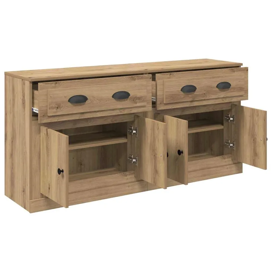 Buffets 2 pcs Chêne artisanal 70 x 35,5 x 67,5 cm - 6