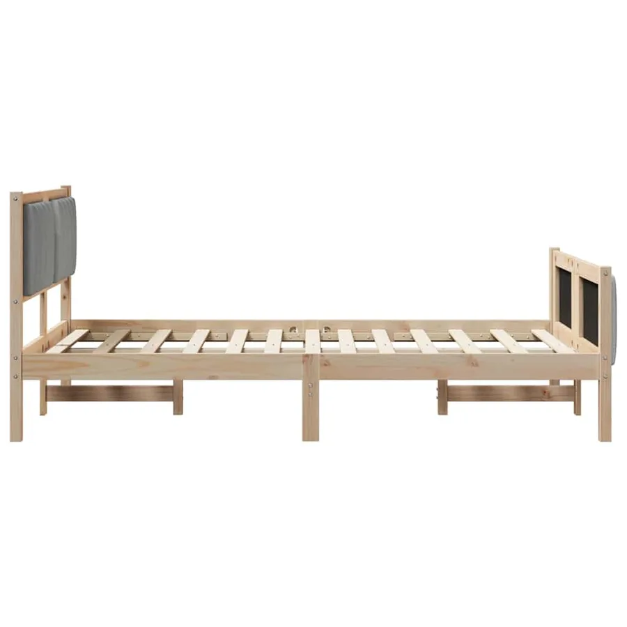 Cadre de lit avec tête de lit Marron et gris clair 120 x 190 cm - 6