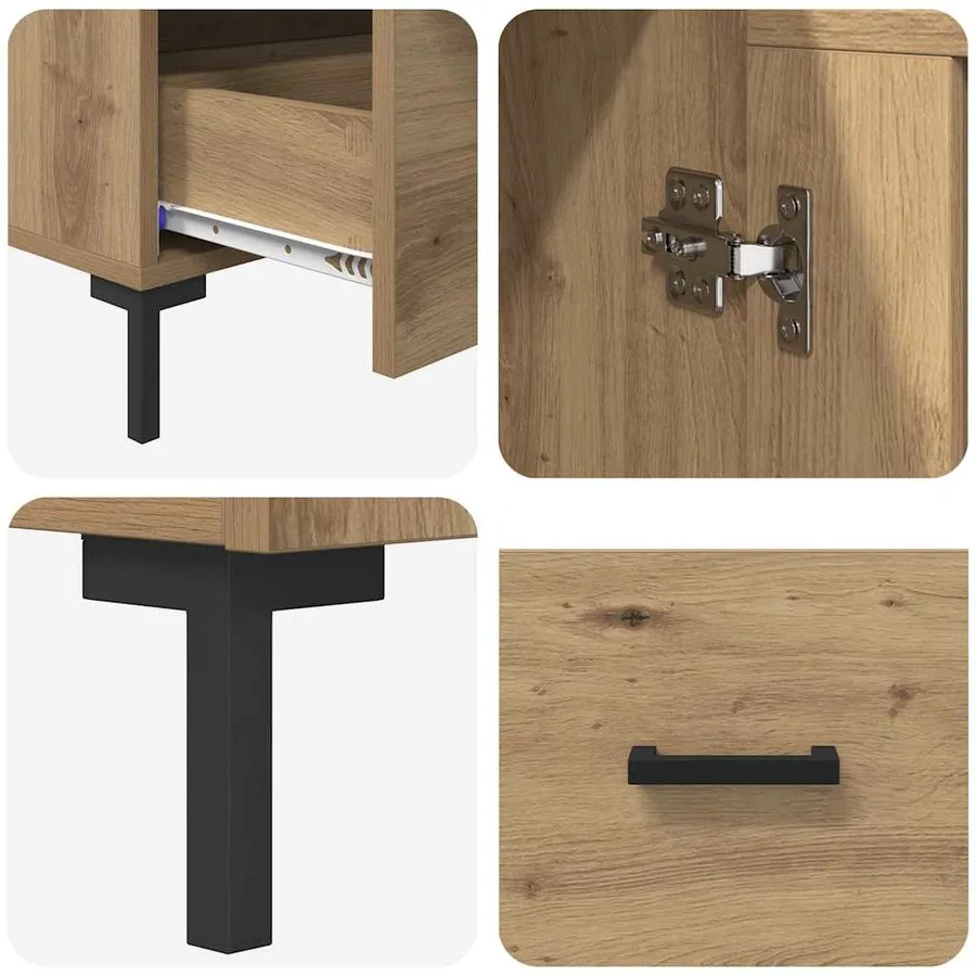 Haut Armoire Chêne artisanal 69,5 x 31 x 115 cm - 9