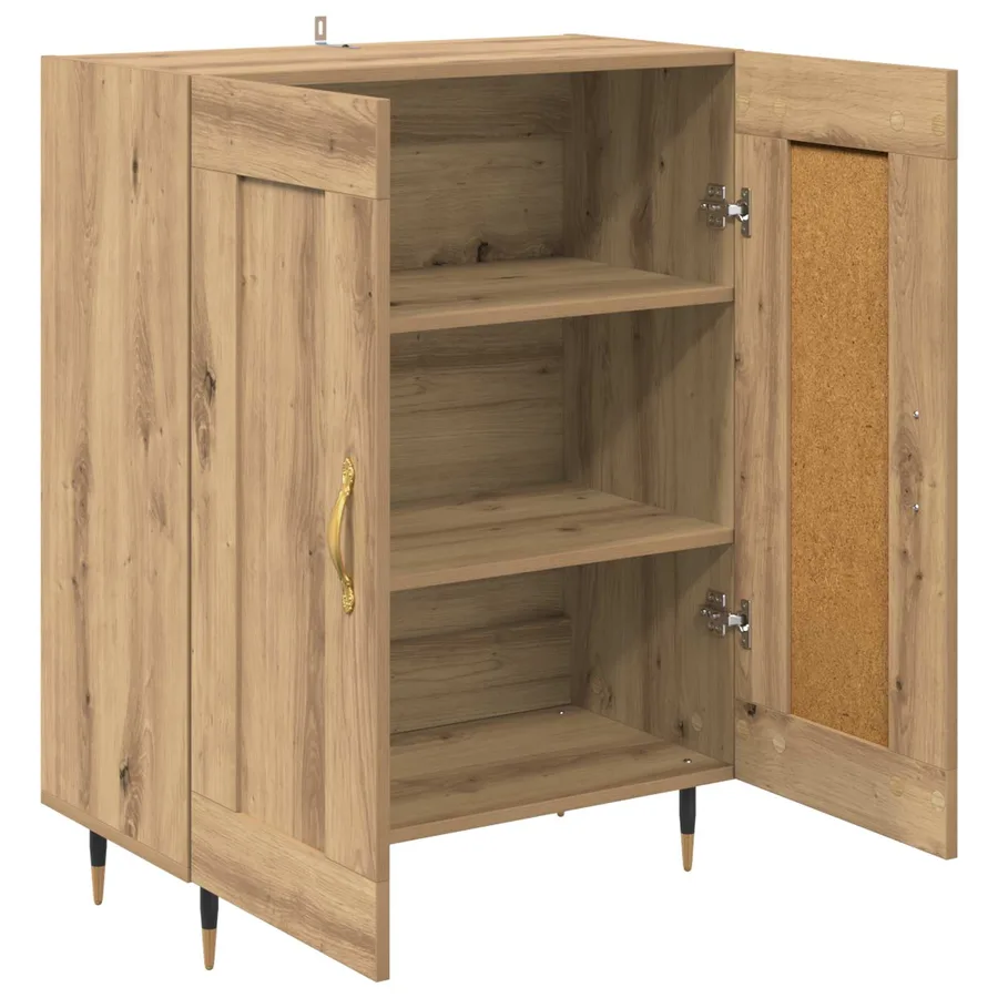 Buffet Chêne artisanal 69,5 x 34 x 90 cm Bois d'ingénierie - 5