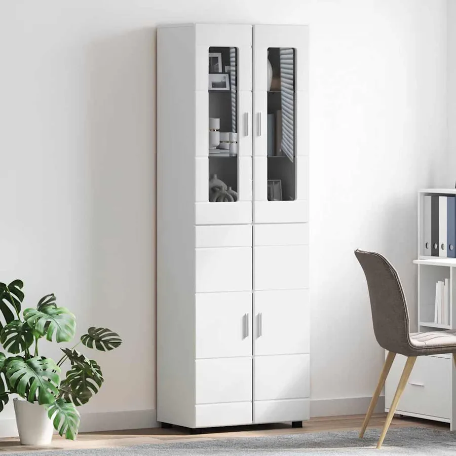 Haut Armoire FLORIN Blanc 60 x 35 x 182 cm Bois d'ingénierie - 4