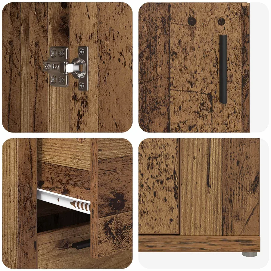 Buffet Bois ancien 100 x 33 x 59,5 cm Bois d'ingénierie - 9