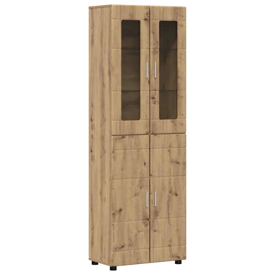 Haut Armoire FLORIN 60 x 35 x 182 cm Chêne artisanal - 2