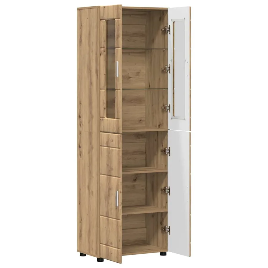 Haut Armoire FLORIN 60 x 35 x 182 cm Chêne artisanal - 5