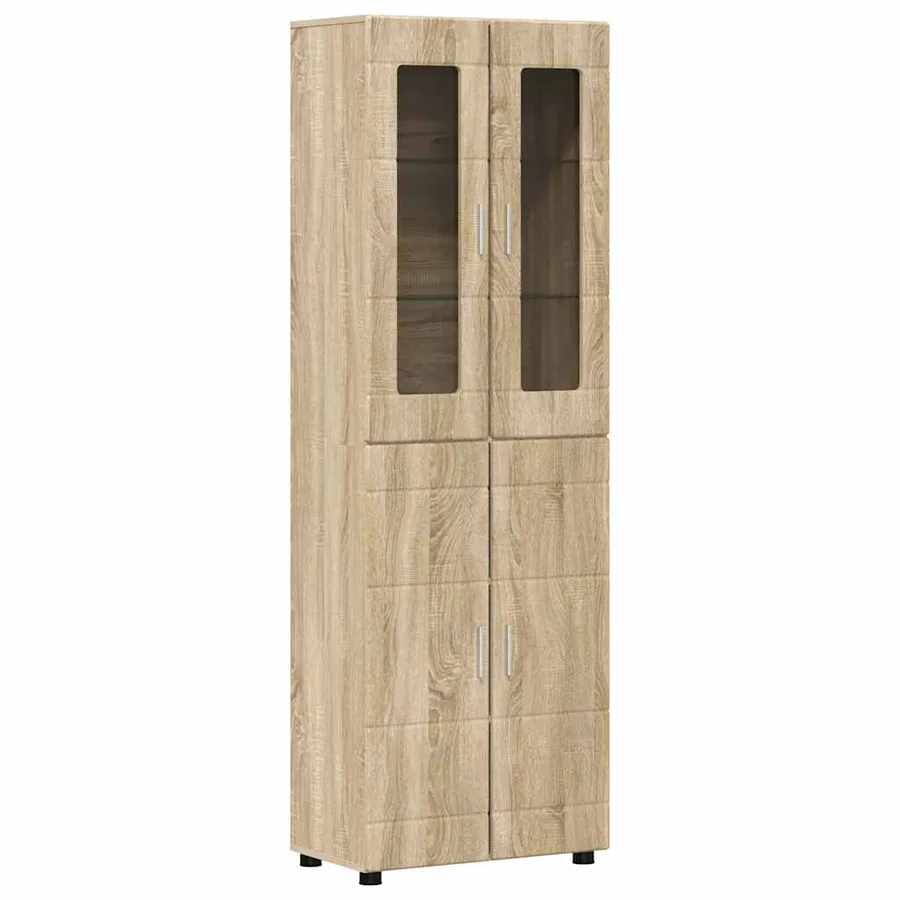 Haut Armoire avec étagère FLORIN Chêne Sonoma 60 x 35 x 182 cm - 2