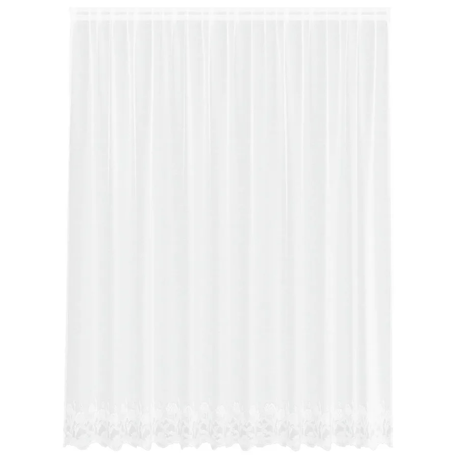 Rideau en Dentelle Floral Blanc 220 x 300 cm Polyester - 2