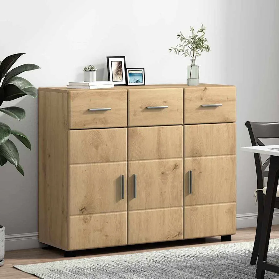 Buffet FLORIN 88,5 x 30,5 x 73 cm Chêne artisanal - 4