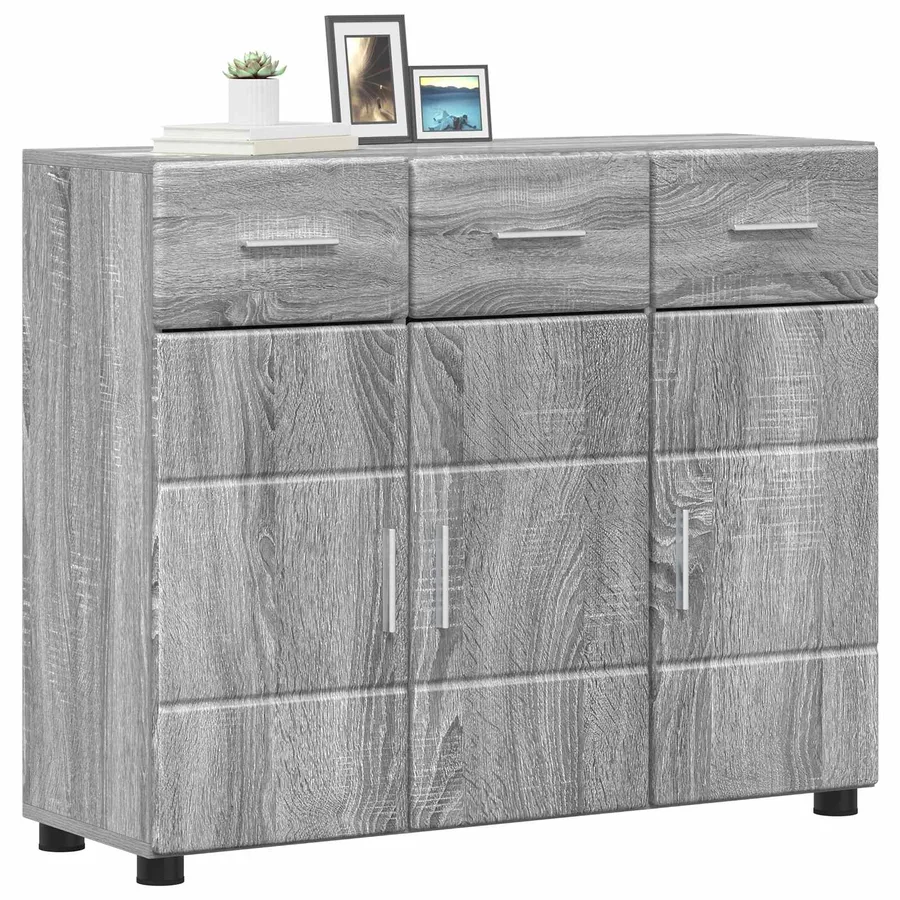 Buffet FLORIN Gris Sonoma 88,5 x 30,5 x 73 cm Bois d'ingénierie - 3
