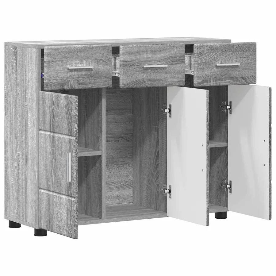 Buffet FLORIN Gris Sonoma 88,5 x 30,5 x 73 cm Bois d'ingénierie - 5