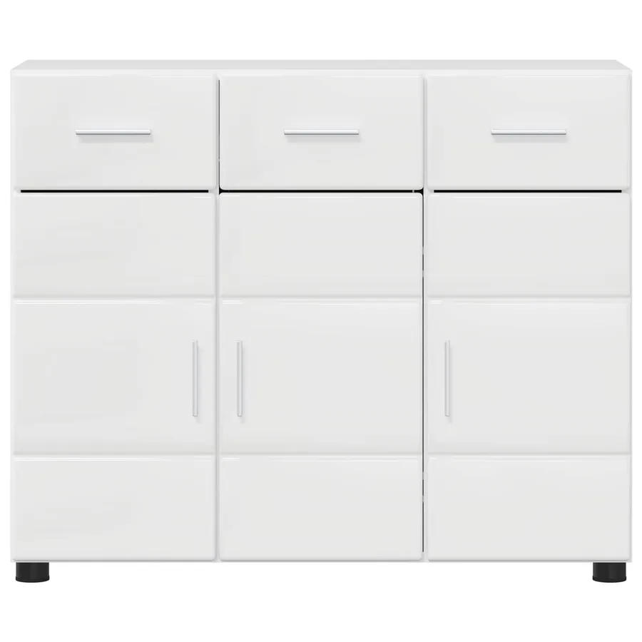 Buffet FLORIN 88,5 x 30,5 x 73 cm Blanc brillant - 6