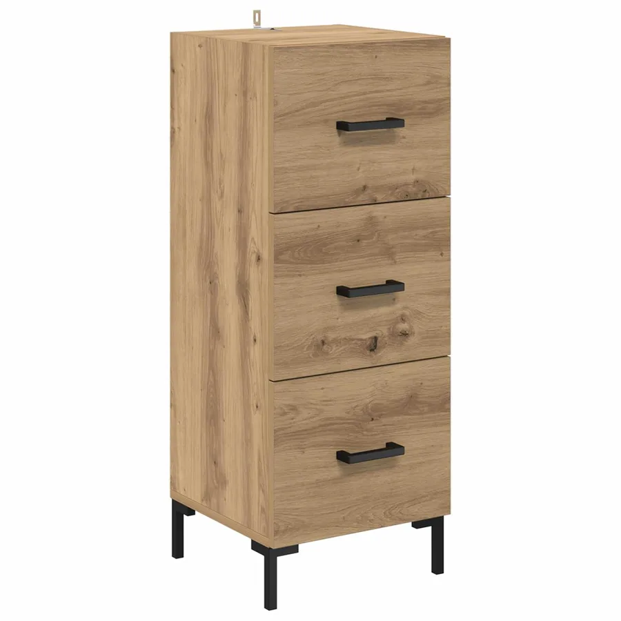 Buffet Chêne artisanal 34,5 x 34 x 90 cm Bois d'ingénierie - 2