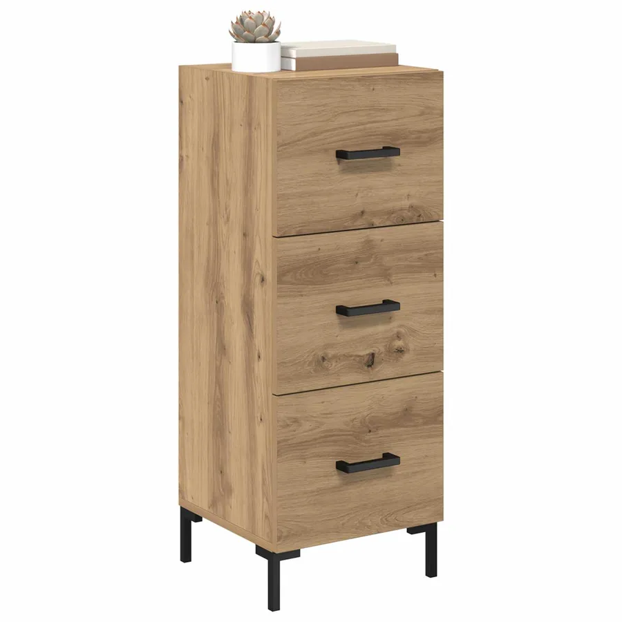 Buffet Chêne artisanal 34,5 x 34 x 90 cm Bois d'ingénierie - 3