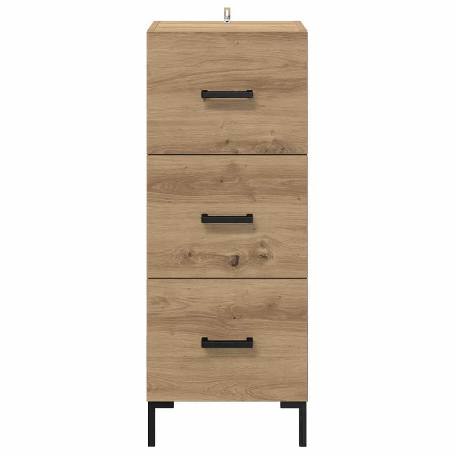 Buffet Chêne artisanal 34,5 x 34 x 90 cm Bois d'ingénierie - 6