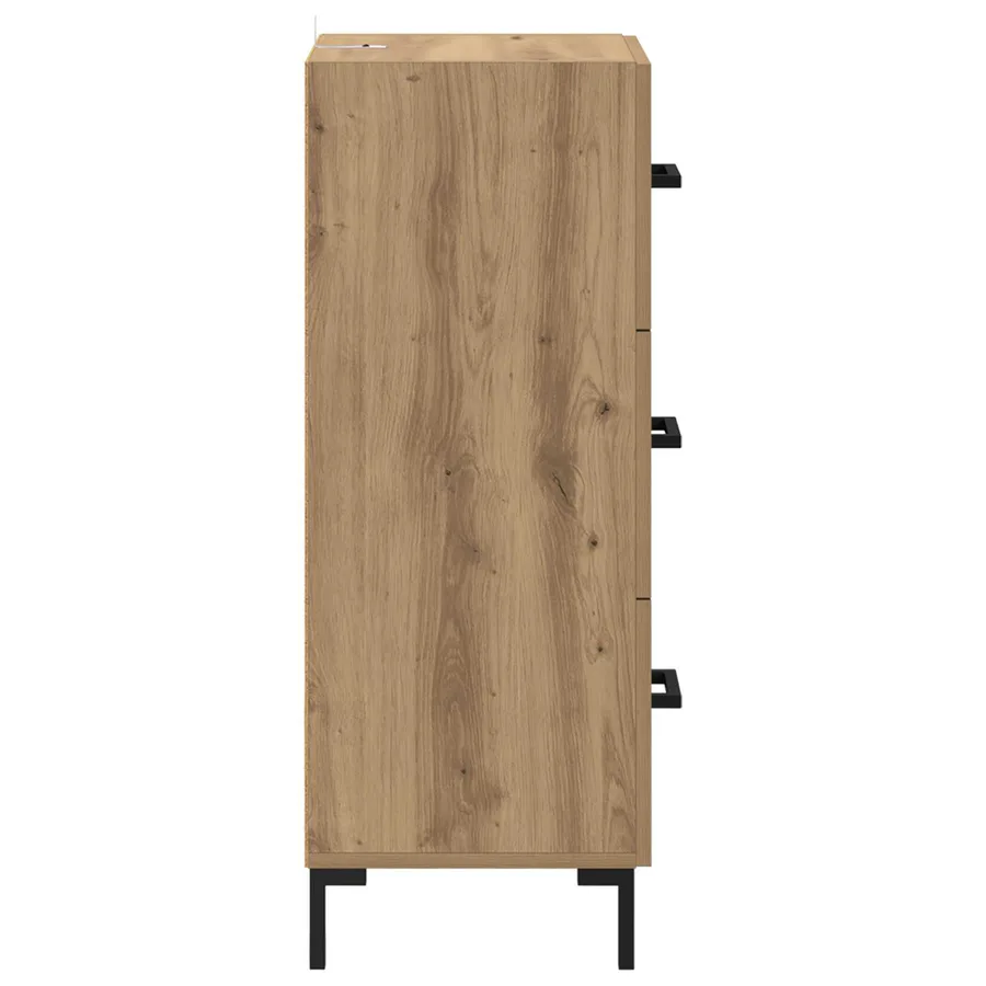 Buffet Chêne artisanal 34,5 x 34 x 90 cm Bois d'ingénierie - 7