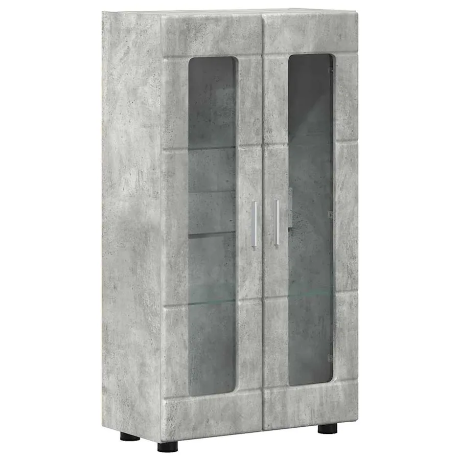 Ensemble meuble TV FLORIN 3 pcs Gris béton Bois d'ingénierie - 6