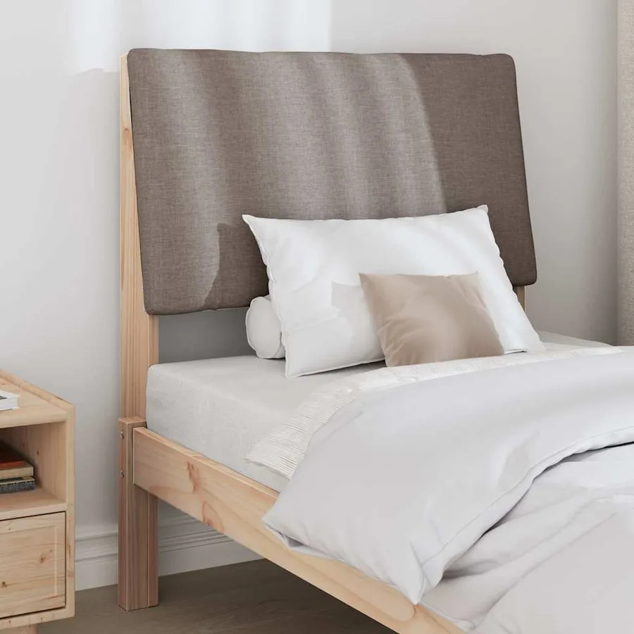 Tête de lit capitonnée Taupe 80 cm Pin massif - 3