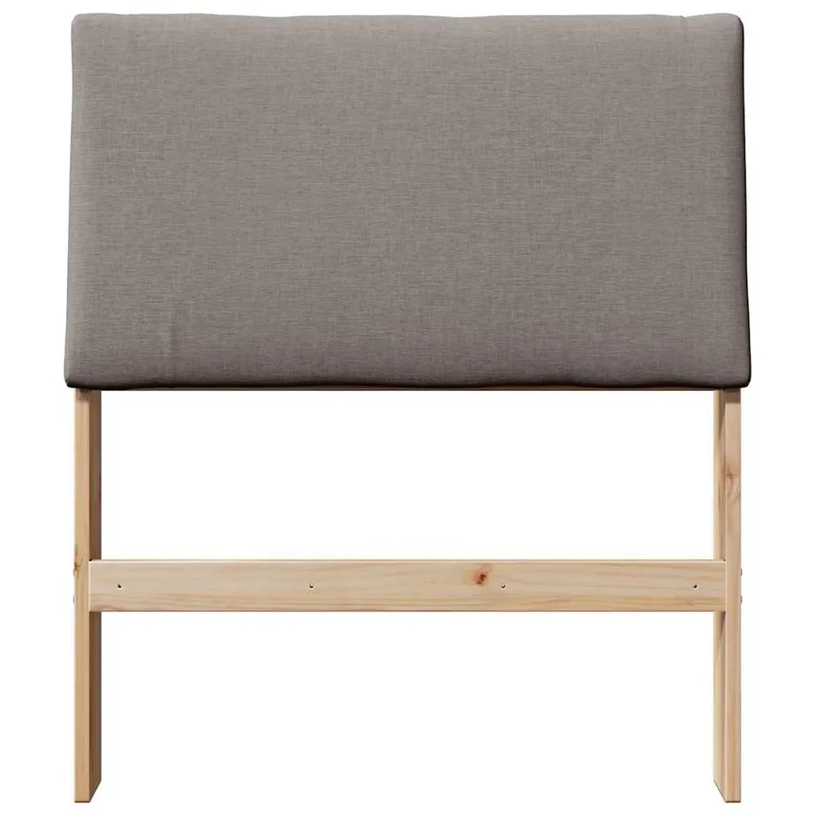 Tête de lit capitonnée Taupe 80 cm Pin massif - 4